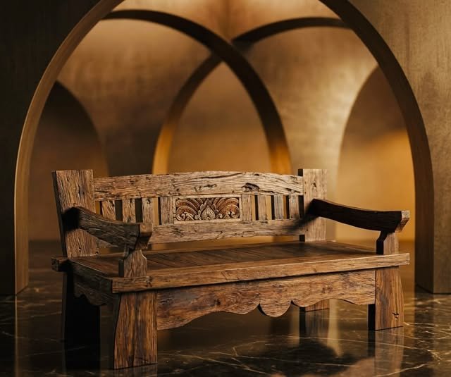 Seating: Hand-carved character