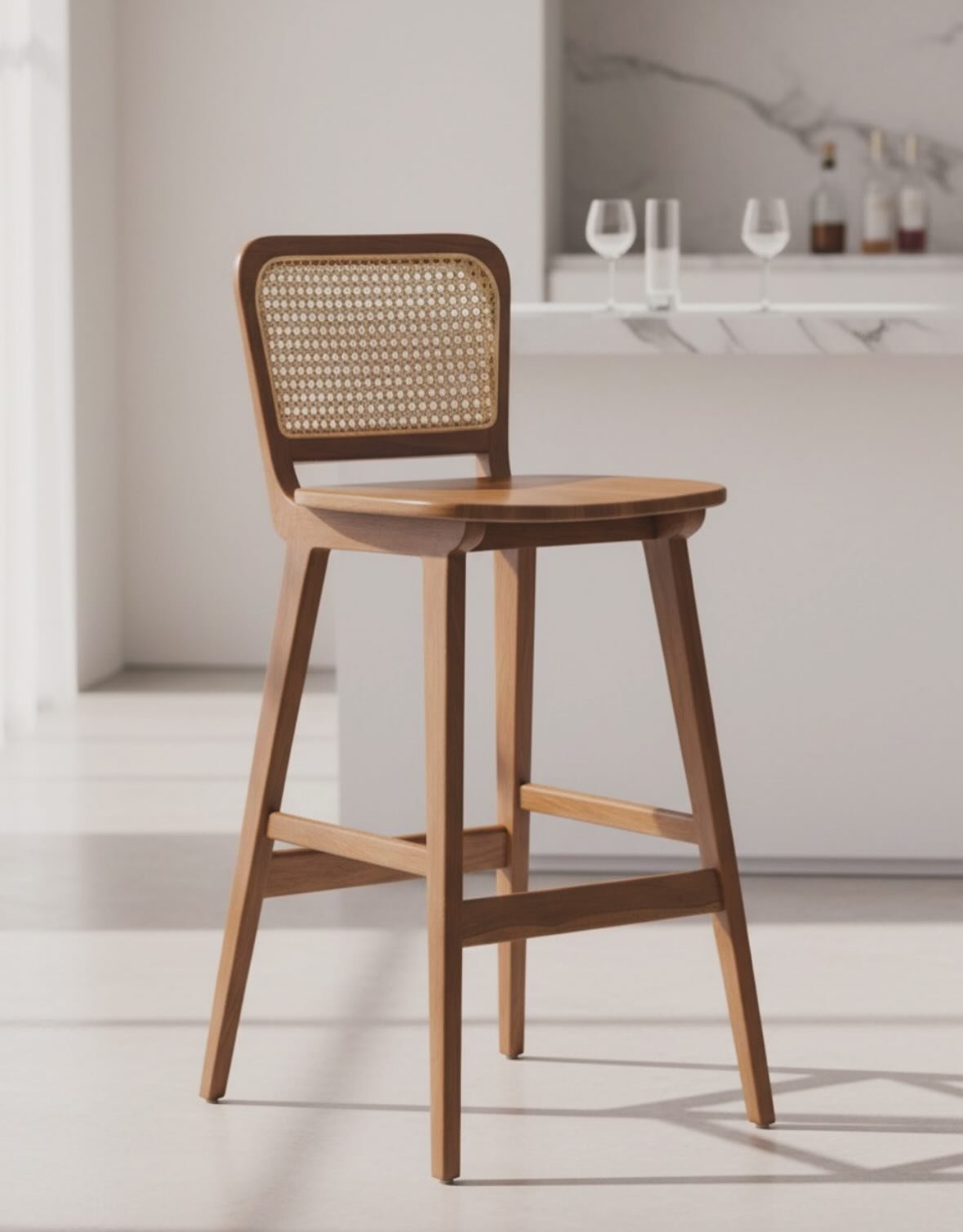 Seating: Cane and timber